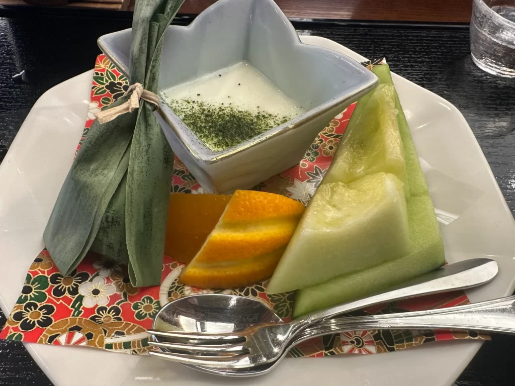 弥陀ヶ原ホテルのディナーのデザート