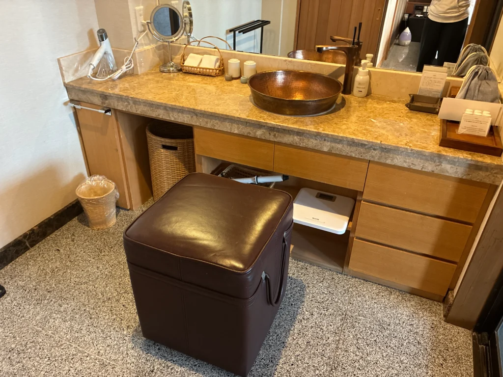 山荘神和苑(かんなわえん)の洗面所