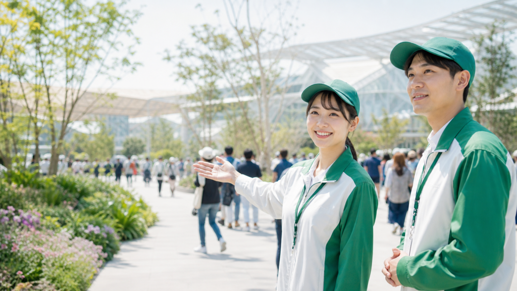 横浜花博でのクルーの様子　イメージ